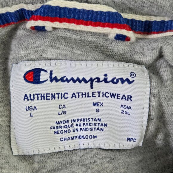 Men’s Blue Champion Hoodie Sweater with Front Pocket – Size Large - Picture 4 of 5